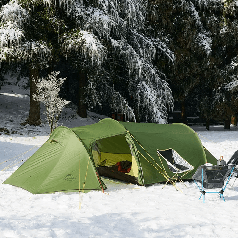 HIKEHAVEN - Ultralight Family Camping Tent PU 4000mm for 2-3 People, Durable Tunnel Tent with High Wind and Rain Resistance, Spacious Interior